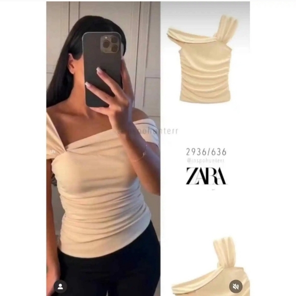 ZARA ASYMMETRIC TOP SIZE L - Picture 4 of 5